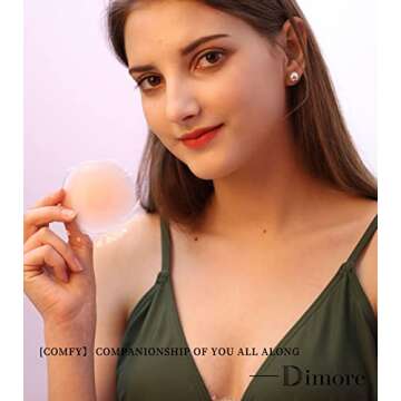 Dimore 4 Pairs Nipple Covers Pasties for Women Reusable Adhesive Breast Lift Nipple Covers