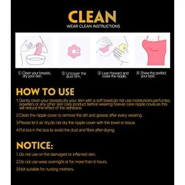 Dimore 4 Pairs Nipple Covers Pasties for Women Reusable Adhesive Breast Lift Nipple Covers