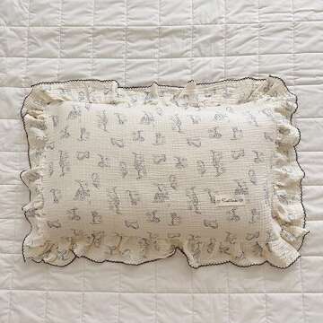 BuLuTu Soft Muslin Toddler Pillowcase for Kids