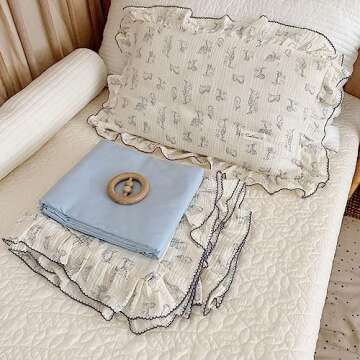 BuLuTu Soft Muslin Toddler Pillowcase for Kids