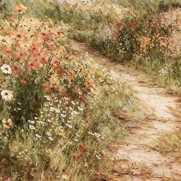 Vintage Wall Art Prints for Home Decor - Wildflower Field