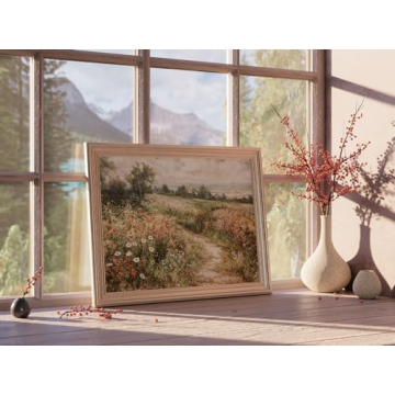 Vintage Wall Art Prints for Home Decor - Wildflower Field