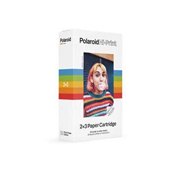 Polaroid Hi-Print Paper - 2x3 Paper Cartridge (20 Sheets) Dye-Sub (Not Zink) Cartridge, Single Pack