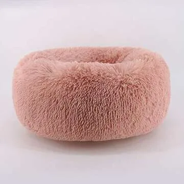 BODISEINT Modern Soft Plush Round Pet Bed for Cats or Small Dogs, Mini Medium Sized Dog Cat Bed Self...