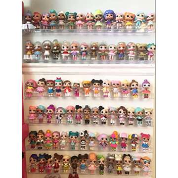 LikeU 6 PCS Clear Acrylic Floating Shelves Book Shelf Display Ledge,5 MM Thick Wall Mounted Storage Shelf for Nursery Decor,Invisible Kids Bookshelf and Small Toy Storage,15 Inch