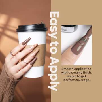 modelones Gel Nail Polish Set - 6 Colors Skin Tone Nude Gel Polish Brown Beige Khaki Nail Gel Polish Set Neutral All Skin Tones Soak Off French Nail Art Manicure DIY Home Salon Gift