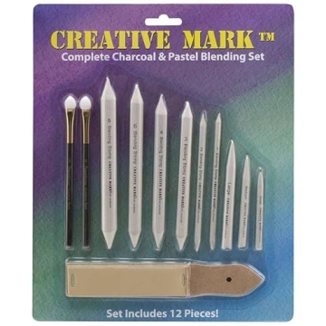 Creative Mark Complete Blending Set - Includes Sponge Blenders, Blending Stumps, & Sandpaper Pad - G...
