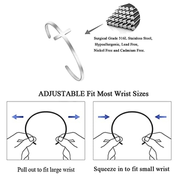 Faith-Inspired Cross Bracelet for Women with Bible Verse