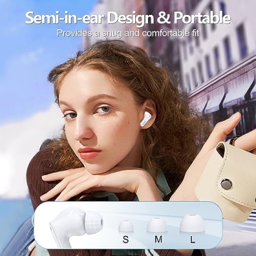 HIYDOO Wireless Earbuds with Charging Case and 48Hrs Playtime