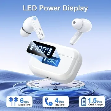 HIYDOO Wireless Earbuds with Charging Case and 48Hrs Playtime