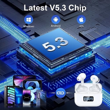 HIYDOO Wireless Earbuds with Charging Case and 48Hrs Playtime