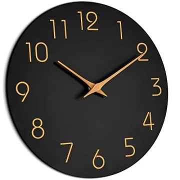 Stylish Silent Wall Clock with Rose Gold Numbers - Mosewa