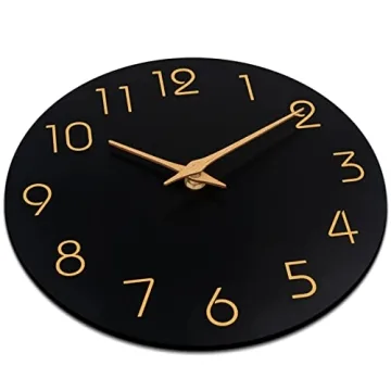 Stylish Silent Wall Clock with Rose Gold Numbers - Mosewa