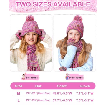 Remifa Kids Winter Hat Gloves Scarf Set for All
