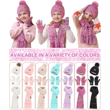 Remifa Kids Winter Hat Gloves Scarf Set for All