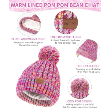 Remifa Kids Winter Hat Gloves Scarf Set for All