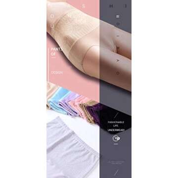 RESPEEDIME Female's Cotton Underwear Soft Breathable High Waist Briefs Body Sculpting Panties Solid Color Multipack for Women