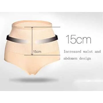 RESPEEDIME Female's Cotton Underwear Soft Breathable High Waist Briefs Body Sculpting Panties Solid Color Multipack for Women