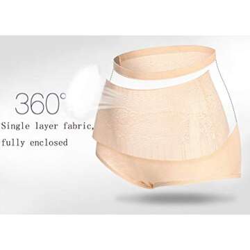 RESPEEDIME Female's Cotton Underwear Soft Breathable High Waist Briefs Body Sculpting Panties Solid Color Multipack for Women