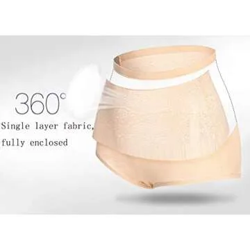 RESPEEDIME Female's Cotton Underwear Soft Breathable High Waist Briefs Body Sculpting Panties Solid Color Multipack for Women