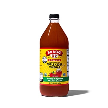 Bragg Organic Apple Cider Vinegar Honey Cayenne Wellness Cleanse - 32 fl oz - Raw & Unfiltered