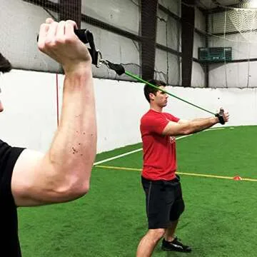 Kbands Training KB Powerbands Resistance Bands Set, Exercise Bands with Handles, Door Anchor, 2 Anchor Straps, Digital Training Downloads, Resistance Training, Physical Therapy