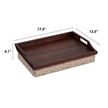 ROSSIE Bamboo Bed Tray with Detachable Cushion for Comfort