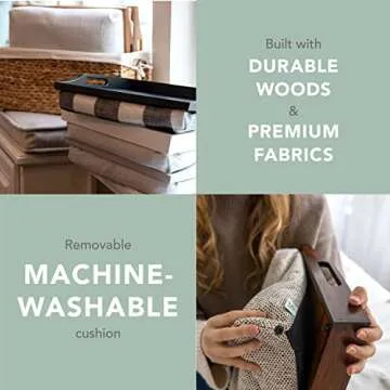 ROSSIE Bamboo Bed Tray with Detachable Cushion for Comfort