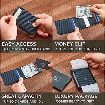 TRAVANDO Slim RFID Blocking Money Clip Wallet - Stylish & Functional