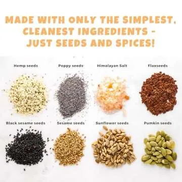 ELLA’S FLATS® Variety All Seed Savory Crisps – All Natural, Gluten Free, Good Source of Protein, High Fiber, Vegan and Keto Friendly (Variety 4 Pack)