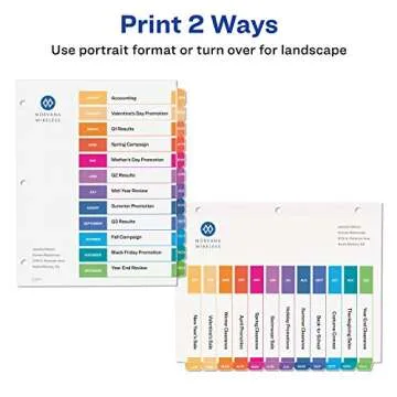Avery Jan-Dec 12 Tab Dividers for 3 Ring Binders