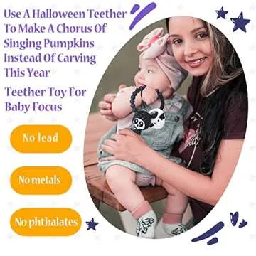 BIGSPINACH Mummy and Grim Reaper Teether for Halloween Fun