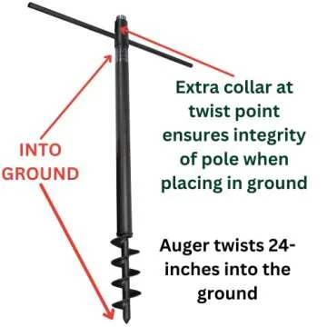 Heavy Duty Universal Mounting Pole Kit for Bird Feeders