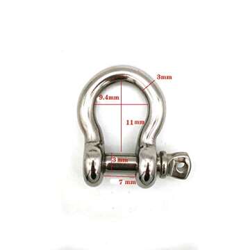 Durable Stainless Steel Bow Shackles for Various Projects