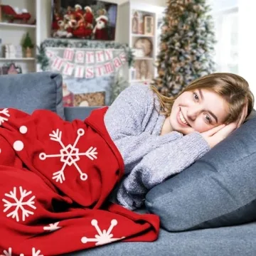 Luxurious Christmas Throw Blanket for Warm Cozy Nights