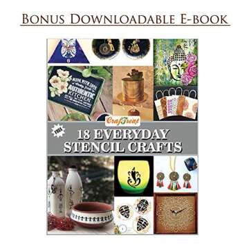 CrafTreat Reusable Clock Stencils for Painting on Wood, Canvas, Paper, Fabric, Floor, Wall and Tile - Ornate Clock - 12x12 Inches - DIY Art and Craft Stencils - Clock Wall Decor Stencil