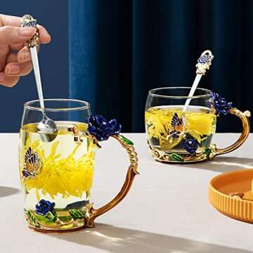 Elegant Handmade Tea Cup Set for Gifting and Enjoyment