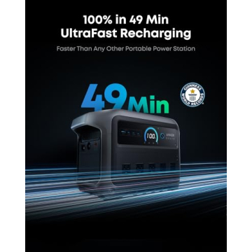 Anker SOLIX C1000 Gen 2 Portable Power Station, 2,000W (Peak 3,000W) Solar Generator - Fast Charge &...