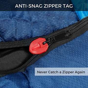 Viking Trek 350x Lightweight Adult Sleeping Bag – Warm & Breathable, Compact Camping Gear for Hiking and Backpacking - Camping Essentials - Includes 100% Waterproof Stuff Sack