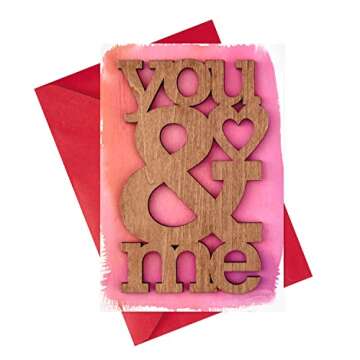 Hallmark Signature Valentine's Day Card for Significant Other (Laser-cut Wood You and Me)