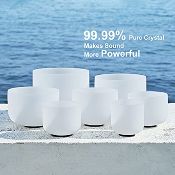 CVNC 432HZ Crystal Singing Bowl Set for Sound Healing