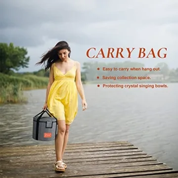 CVNC 432HZ Crystal Singing Bowl Set for Sound Healing