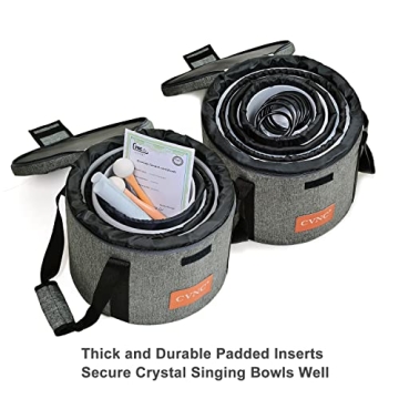 CVNC 432HZ Crystal Singing Bowl Set for Sound Healing