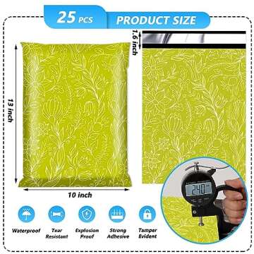 Jowlroel Poly Mailer 10x13 Inch 25 Pcs, Waterproof and Tear-Resistant Shipping Bags for Clothing, St...