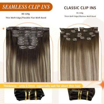 Full Shine Seamless Clip In Hair Extensions for Elegant Volume