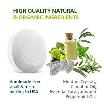 18 Shower Steamers Vapor Tablets Extra Strong for Sinus Relief Aromatherapy Spa, Shower Bombs - Ment...