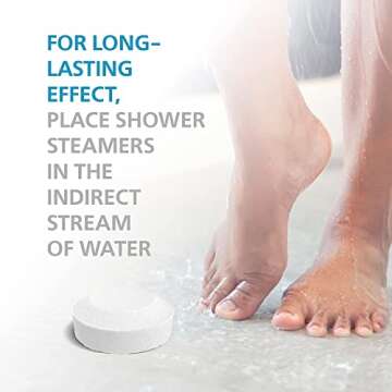 18 Shower Steamers Vapor Tablets Extra Strong for Sinus Relief Aromatherapy Spa, Shower Bombs - Menthol Crystals, Camphor and Eucalyptus Essential Oils - Long Lasting Effect