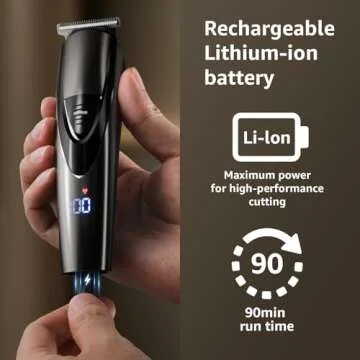 SHPAVVER Beard Trimmer for Men, 17-Pc Set Rechargeable Hair Clippers Kit with Safety Lock,Mens Grooming Kit for Hair Beard Body & Nose,Gifts for Men