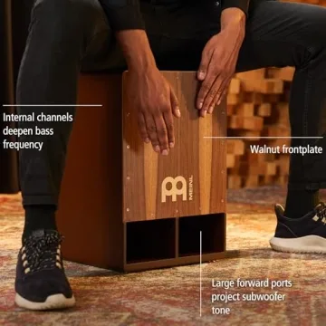 Meinl Jumbo Bass Subwoofer Cajon with Snares Walnut Finish