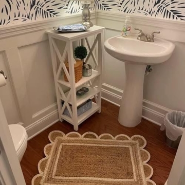 KLAVATE Braided Jute Rug for Stylish Home Decor